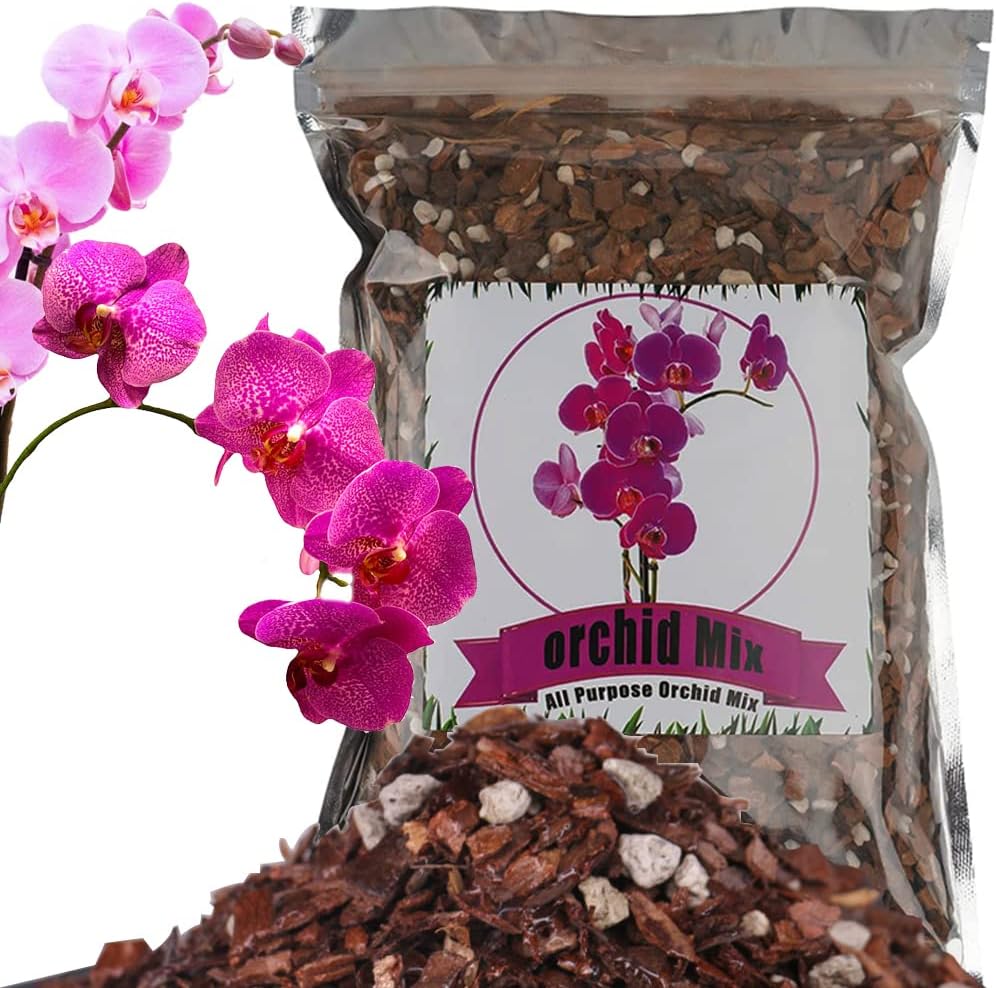 Doter All Purpose Soil Potting Mix - Orchid Bark & Organic Perlite for Plants - All Natural Soil Media Has Good Drainage for Planting or Orchid Repotting (1 qt)