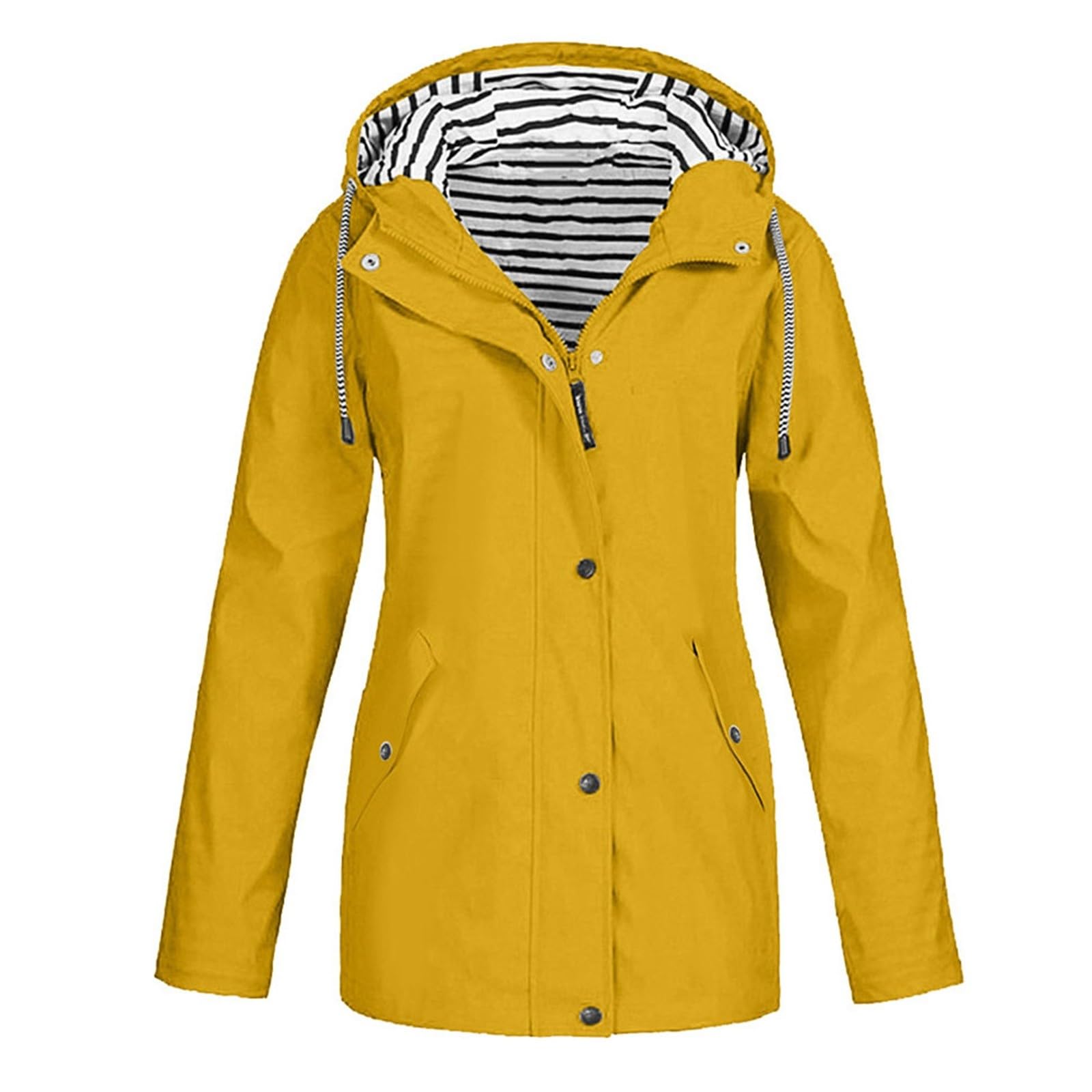 Giacca Antipioggia Da Donna Felpe Con Cappuccio Casual Cerniera Giacche A Leggere Cappotto Maniche Lunghe Viaggio Paravento Impermeabile Lungo Vento Running Jacket Corsa Rain