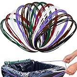 Nitial 12 Pieces Trash Can Bands for 94 to 96 Gallon Garbage Cans, Cans Perimeter from 102 Inches to 150 Inches, Garbage Can from 60 Gallon to 98 Gallon，6 Colors