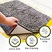 Muddy Mat® Shown on TV Super Absorbent Microfiber Dog Door Mat for Muddy Paws, Non-Slip Washable Pet Rug, Quick Dry Chenille Entryway Carpet, Machine Washable Indoor Outdoor mat, Grey 30