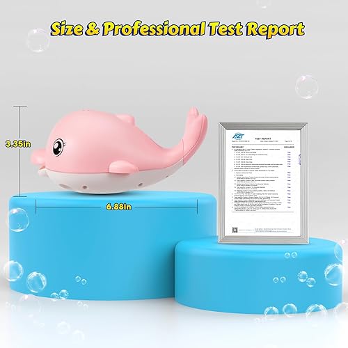 Miniatura 7 de Juguetes de baño para bebés, juguetes de baño de carga magnética mejorados para niños de 1 a 3 años, rociador de juguete de baño con delfín