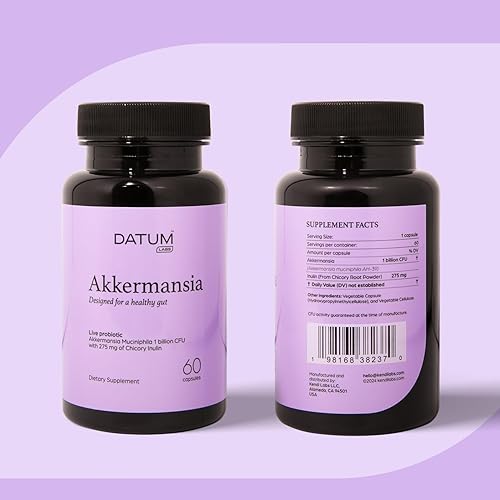Miniatura 7 de Akkermansia Muciniphila Probiotic + Prebiotic Metabolism Supplement - 2-Mth Shelf Stable Synbiotic 1Bn CFU - 60 DR Acid-Resistant Capsules