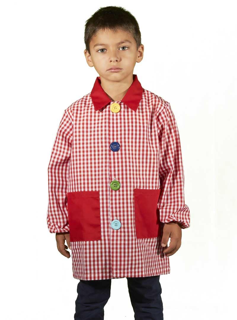 KLOTTZ - Babi colegio niño Bata escolar niño con cuello pico estilo Italiano niños