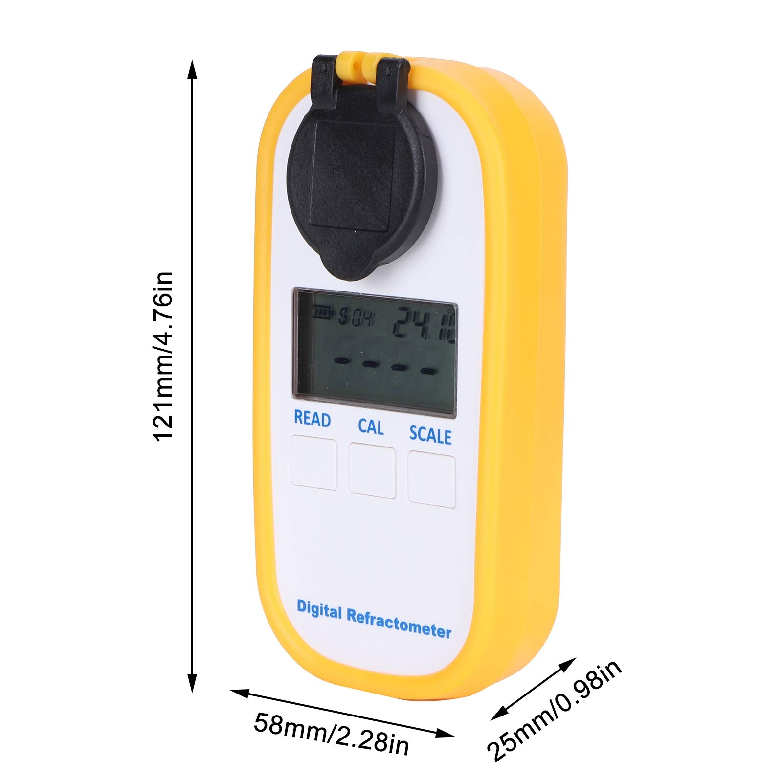 Honig-Digital-Refraktometer, hochgenaues Hand-Taschen-Honig-Refraktometer, Energiesparen für Bienenwerkzeuge Zuckergehalt, Baume, Wasser