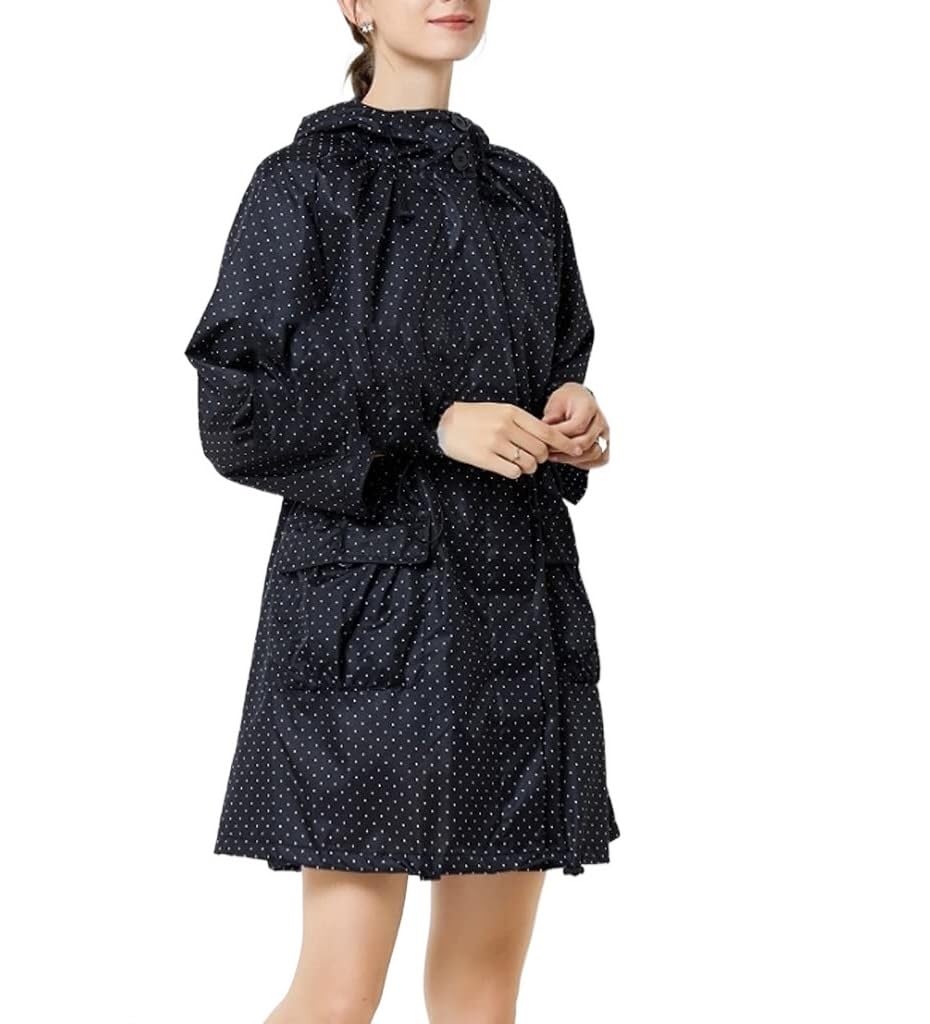 Chubasquero Cortavientos Color Sólido Impreso Impermeable Viajes Al Aire Libre Adultos Hombres Y Mujeres Parejas Ponchos De Lluvia Impermeables(Black)