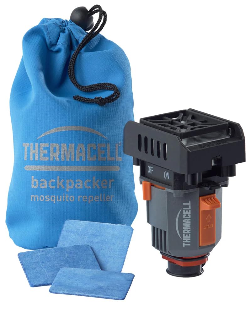 Thermacell Backpacker Mückenabwehr Starter Set – Outdoor Insektenschutz mit Citrodiol aus Zitroneneukalyptusöl – 15 m² Schutzzone – Ultraleicht 114 g