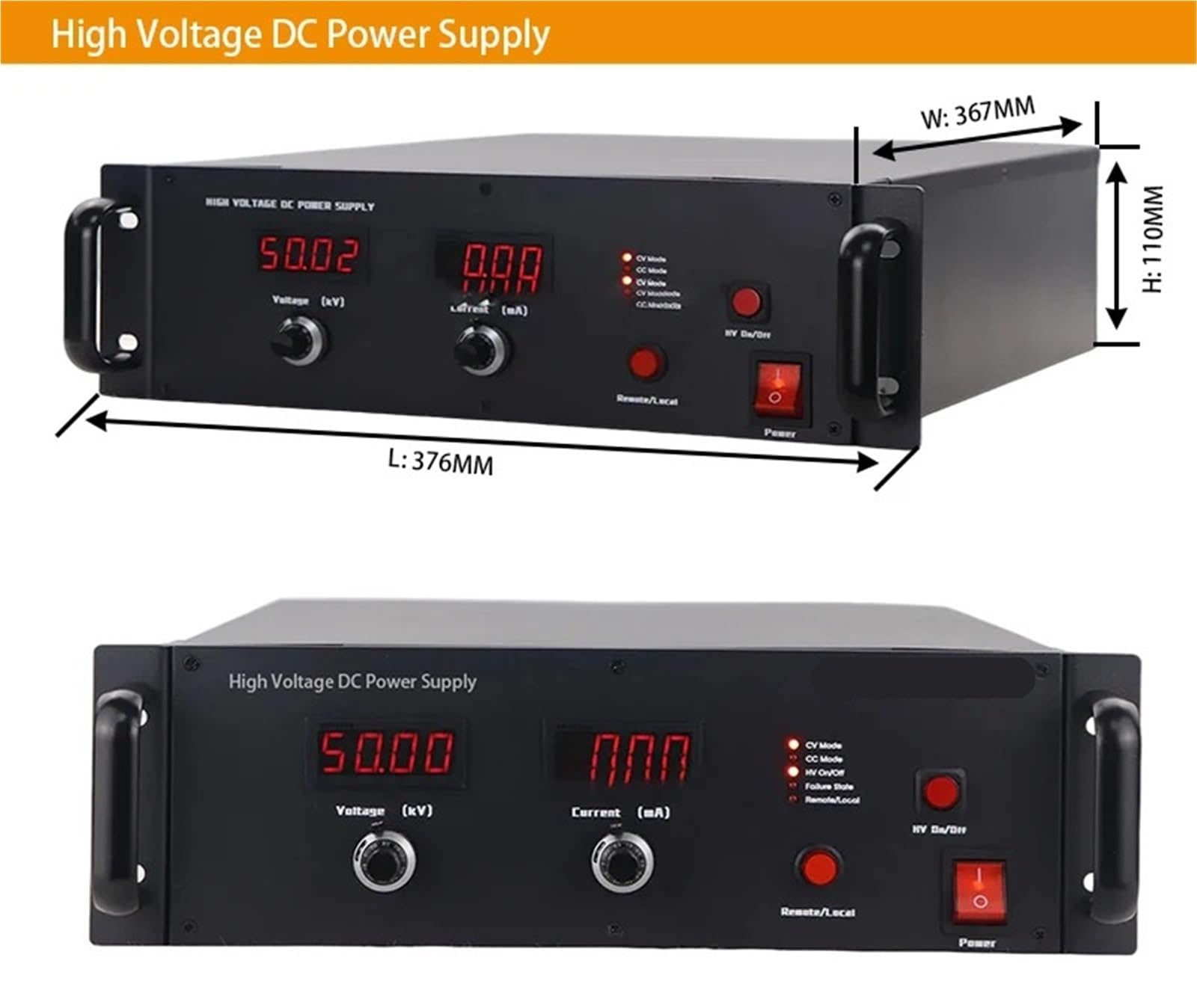 Zasilacz sieciowy DC o dużej mocy, zmienne napięcie 15 kV 0,67 mA 10 W do ładowania superkondensatorów(220VAC_15KV_0,5MA 7,5W)