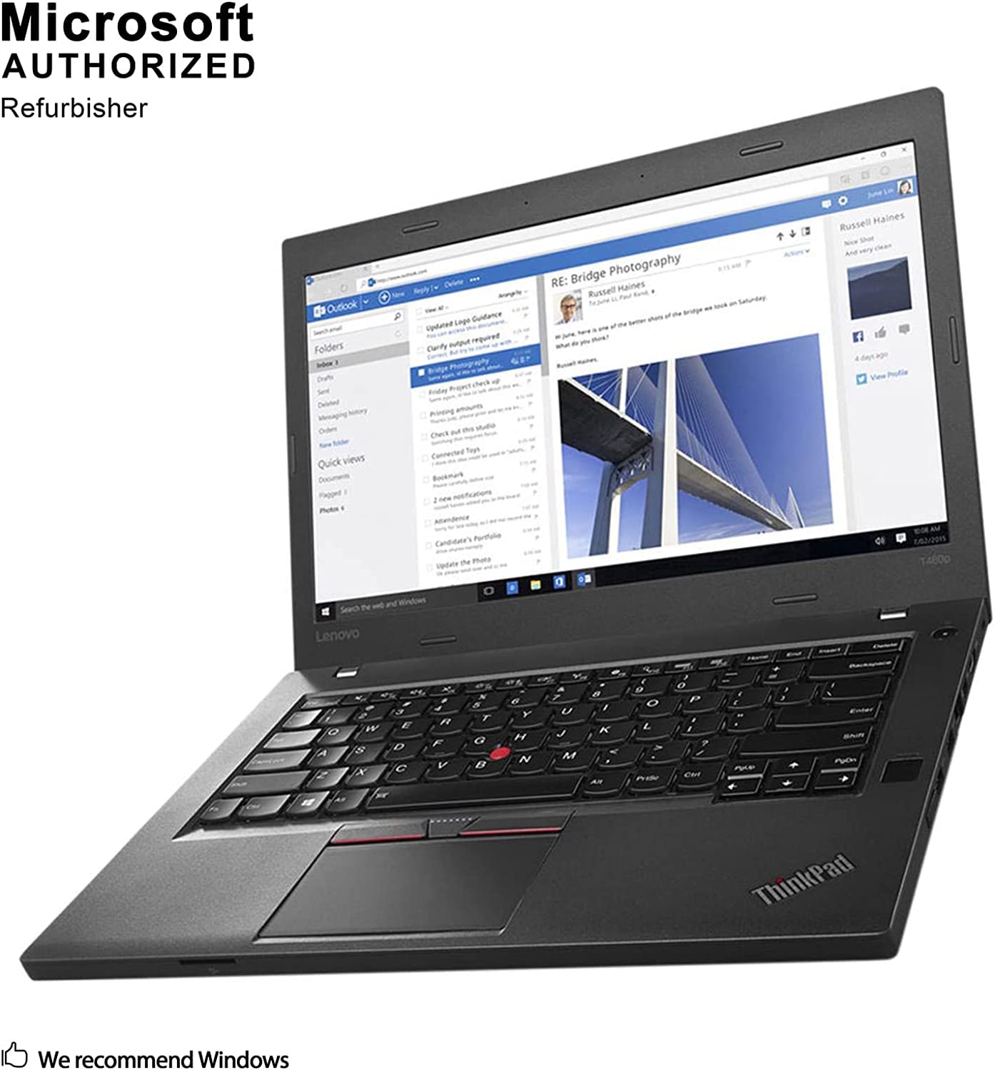 Amazon.com: Lenovo Notebook 20FW002DUS 14inch ThinkPad T460p