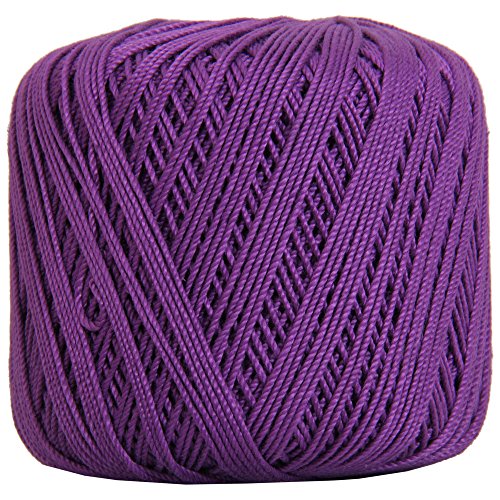 Image of ThreadArt 100% Cotton Crochet Thread Size 3, Purple 30 | Soft pure cotton crochet thread for lace, doilies, amigurumi and crafts. Smooth finish with crisp stitch definition.