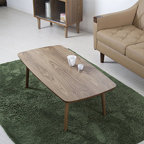 Azumaya Tac-229Wal Folding Legs Coffee Center Table, W41.3 X D20.5 X H13.8 Inches, Natural Walnut And Rubber Wood Material, Home And Living, Walnut Wood Color #TOP3