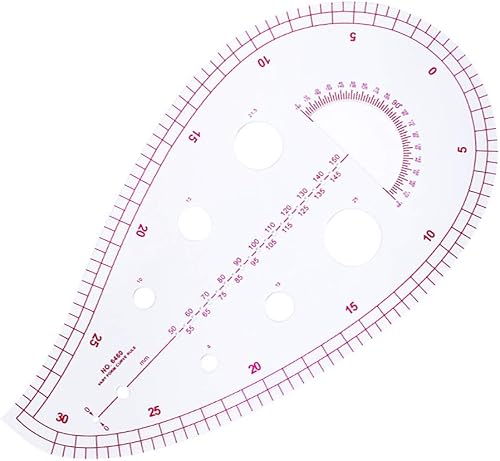 Miniatura 4 de Regla de costura métrica de 4 estilos, regla curva francesa, juego de reglas de costura transparente para diseñadores, sastres, costura de bricolaje