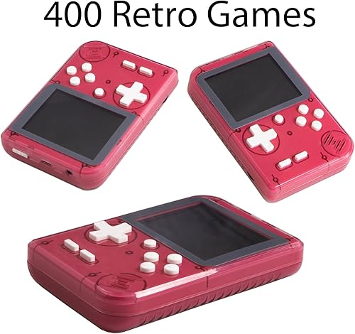 Miniatura 4 de Mini máquina de juegos retro con 400 juegos clásicos FC consola de juegos de mano, pantalla a color de 2.8 pulgadas, soporte para salida de TV,