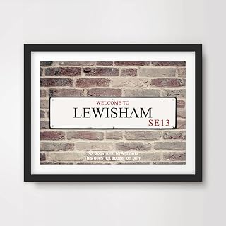 LEWISHAM SE13 LONDON BOROUGH DISTRICT POSTCODE ART PRINT POSTER Postal Area Street Sign Home Decor Wall Picture British A4 A3 A2 (10 Sizes)