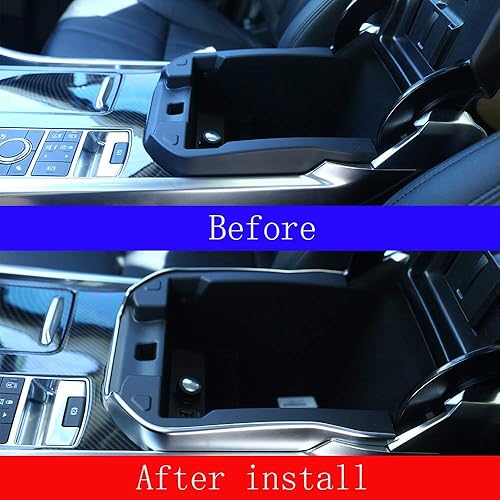 Miniatura 2 de Para Range Rover Sport 2014-2017, ABS plástico interior apoyabrazos caja decoración marco marco marco mate plata