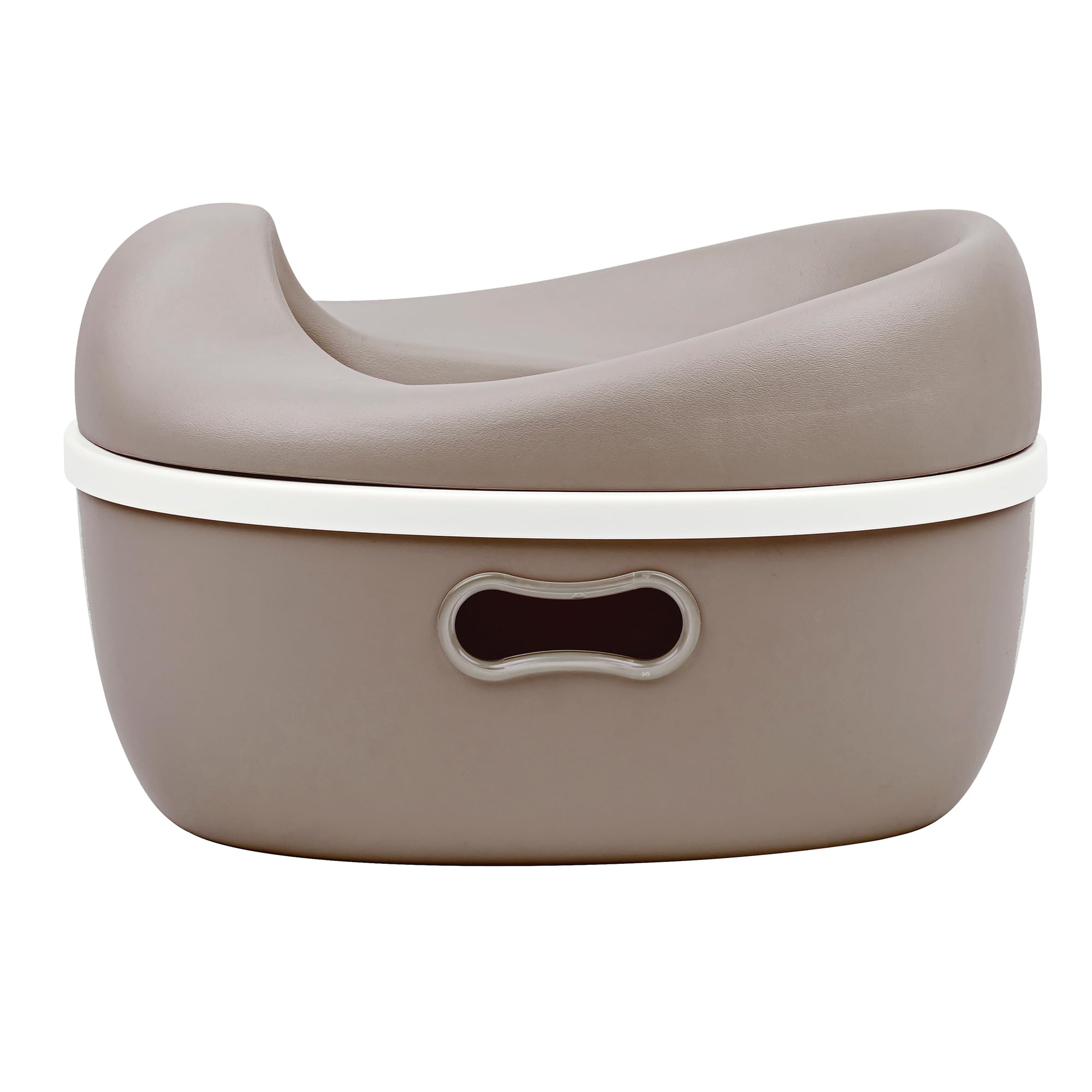 Nattou Babytopf 3in1, Töpfchen + Hocker + Toilettensitz für Kinder, Einfaches Toilettentraining, Ca. 34 cm, Ab ca. 18 Monate bis ca. 4 Jahre, Care, ABS/EVA, Taupe