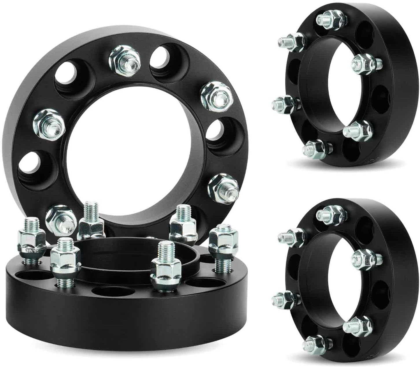 6x5.5 1in Hubcentric Wheel Spacers, 6x139.7mm Forged 6 Lugs Wheel Adapter, Fit for Toyota 4Runner 1996-2018/Tacoma 2002-2018/Tundra 2000-2006 Lexus GX470 2003-2022, 106mm Bore w/ M12x1.5 Studs, 4pc