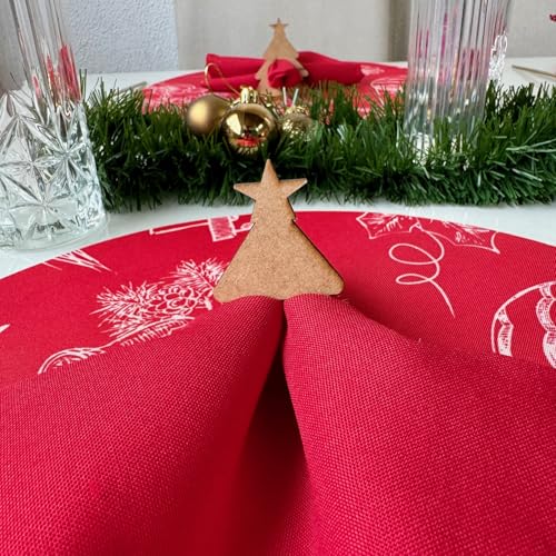 Sousplat De Natal 8 Lugares Completos (Natal 26 guard. Vermelho)