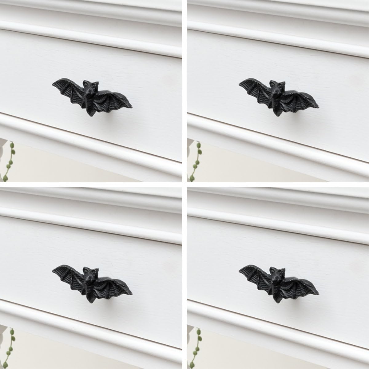 Melody Maison Set Of 4 Black Bat Drawer Knobs