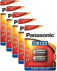 Set 5 blister x2 batterie al litio CR123A / CR17345 Original Panas.