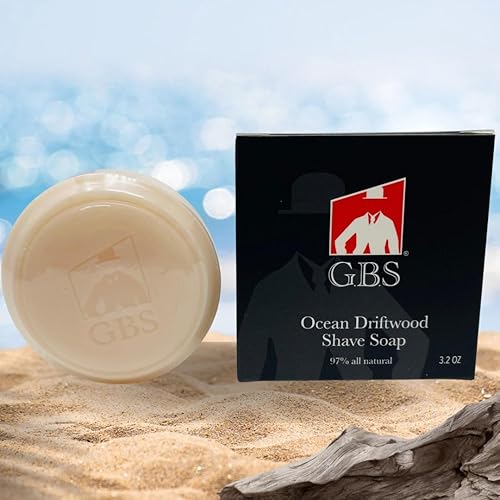 Miniatura 15 de Gents Jabón de afeitar de sándalo para hombre, barra natural con manteca de karité y glicerina para espuma rica, 3 onzas