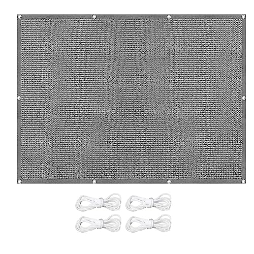 Vela de sombra 4.5 x 6 m toldo parasol exterior gris transpirable proteccion UV jardin 2