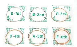 Cordas de guitarra, 12 peças de substituição de cordas de guitarra 12 cordas acústicas, cordas de guitarra clássica, cordas de aço, cordas de aço para guitarra clássica