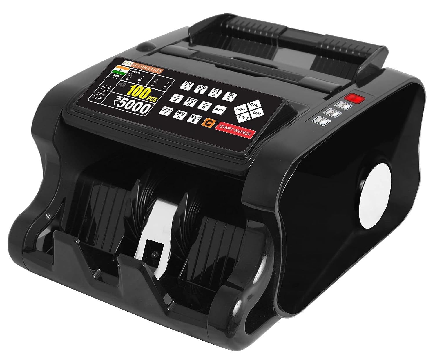 AKS Automation Mix Note Value Counting Machine for Indian Currency