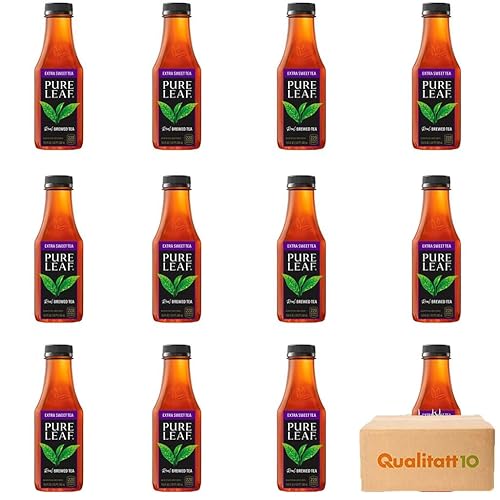 Pure Leaf - Té real extra dulce de 16.9 onzas líquidas, paquete de 12 QUALITATT 10