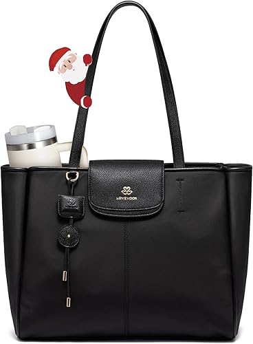 LOVEVOOK Bolsa para laptop para mujer, 16 pulgadas, suave, de piel sintética, bolsa de trabajo, bolsa de hombro ligera para viajes, trabajo