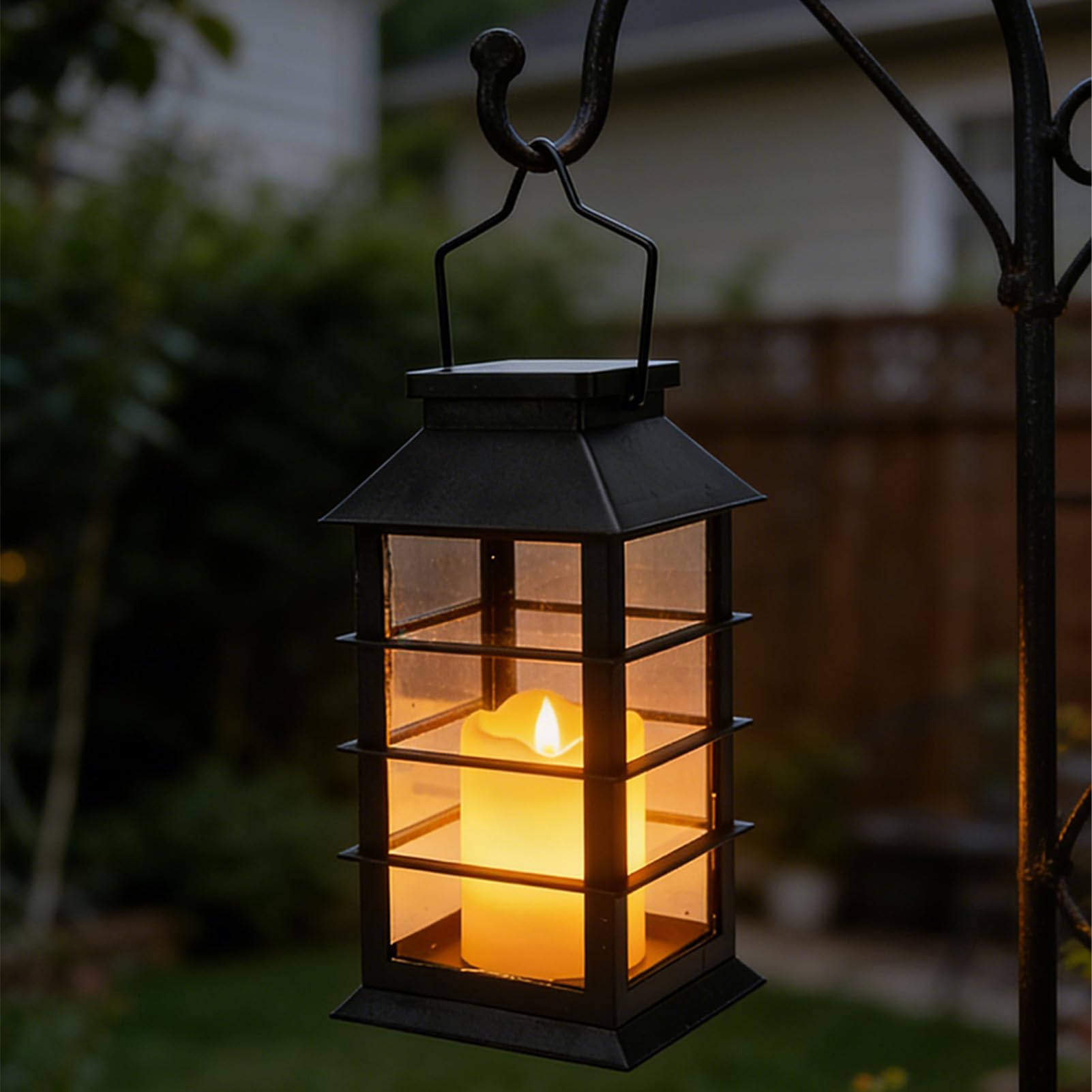 Lanterne Solari per Giardino Esterno con Flicker Elegante, Set da
