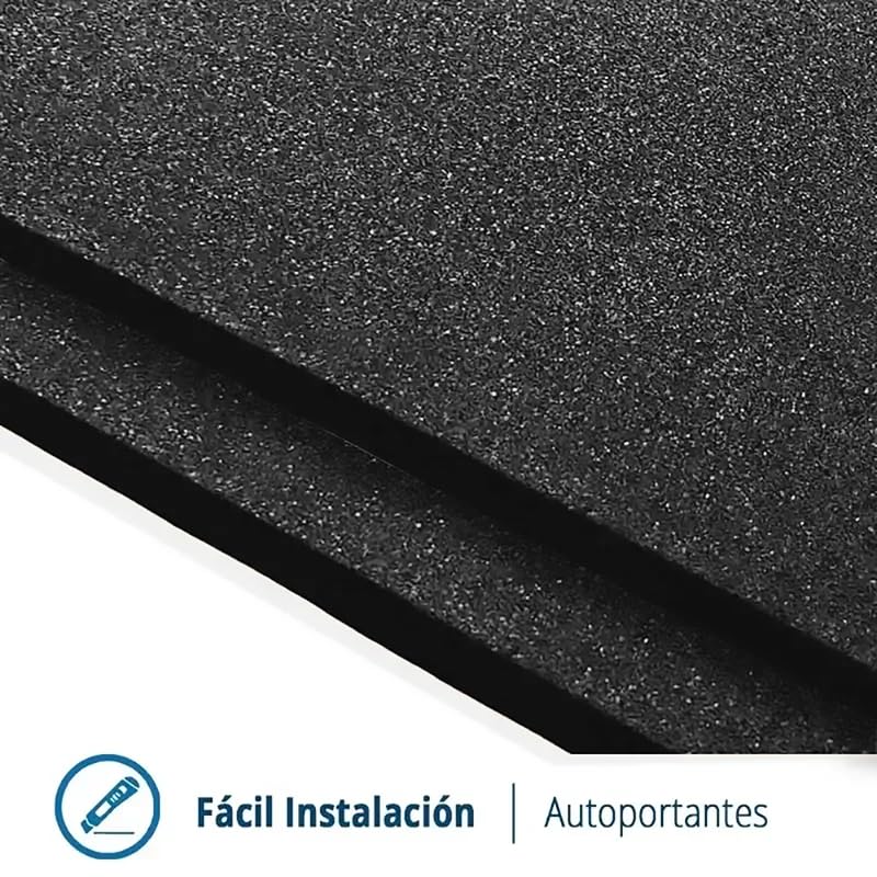 Pavimentos Arquiservi - Losetas de Caucho Reciclado para Suelo de Gimnasio 100x100x2 cm Negro - Unitario (1m²) - Antideslizante y Aislante - Ideal para Fitness, Yoga y Funcionales