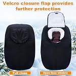 Winter Baby Car Seat Cover - Carseat Bunting Bag/Blanket Keep Baby Warm for Newborn Infant - Cold Weather Insulated Windproof Carrier Canopy for Travel (Black)