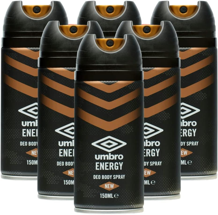 Umbro Deo Spray Energy 150ml Pack of 6 Amazon.co.uk Beauty