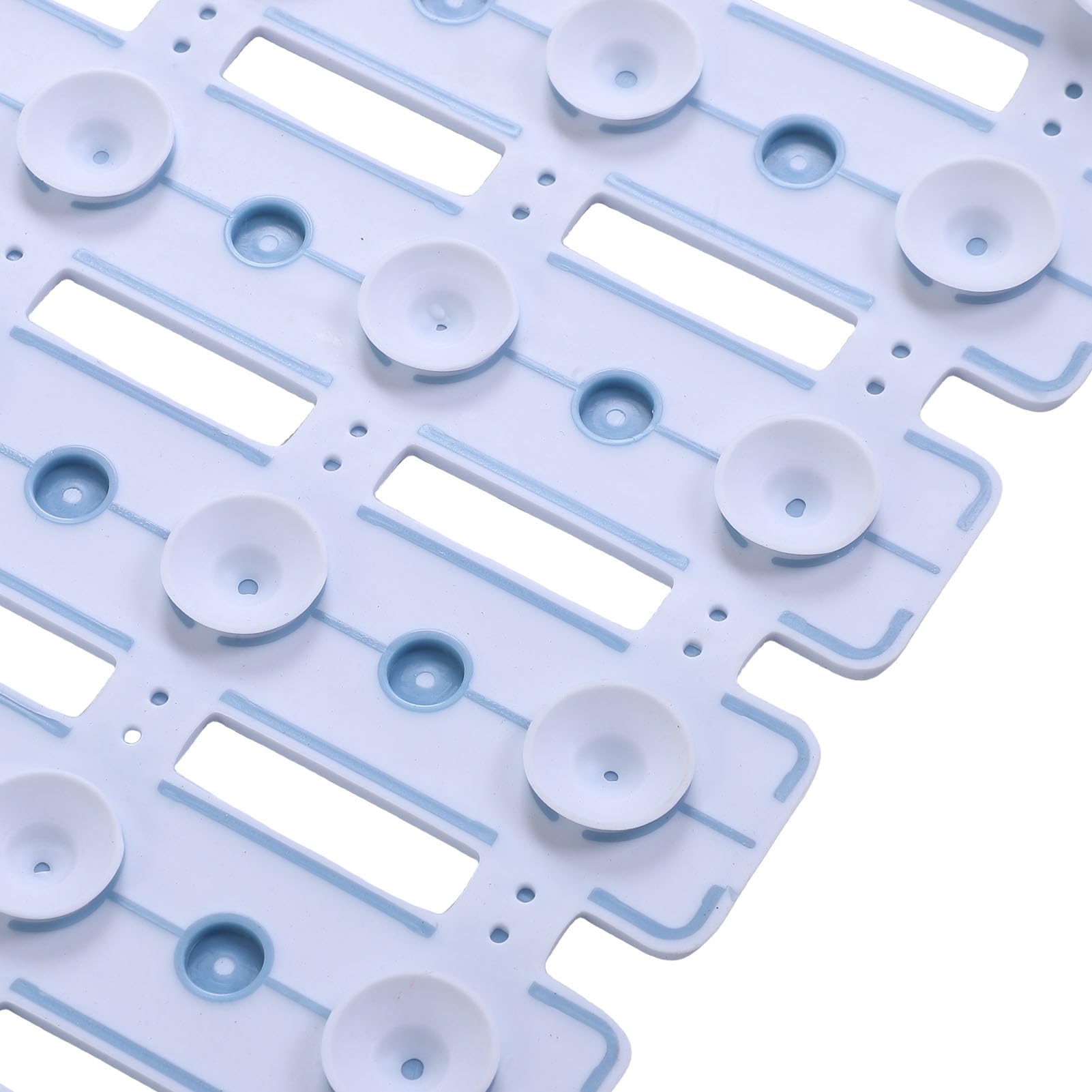 Fyearfly Tappetino doccia Tappetino bagno antiscivolo morbido e confortevole per tappetino di sicurezza per pavimento del bagno con materiale TPE spesso Blu Bianco 40x91 cm