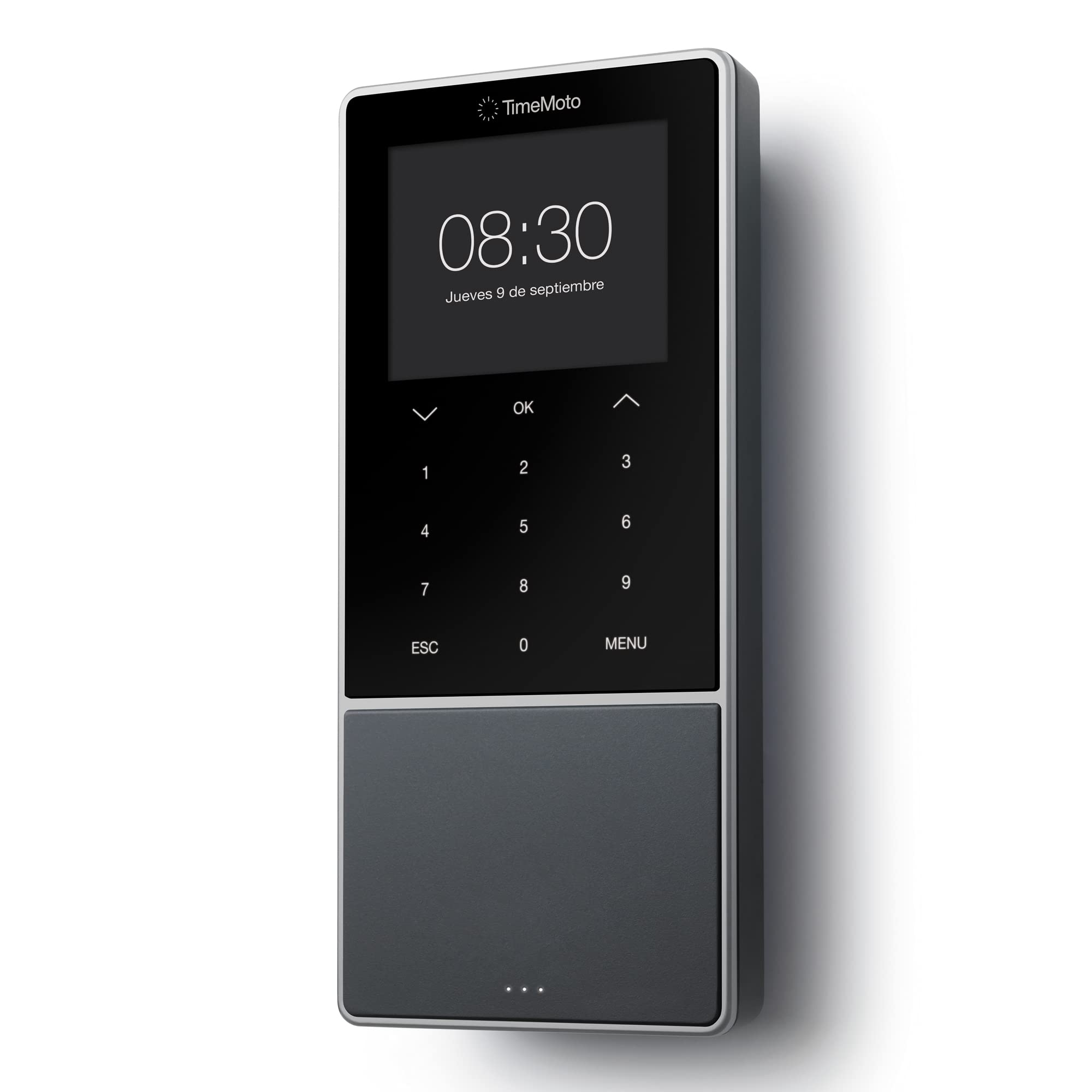 Terminal de fichaje basado en la nube TimeMoto TM-818 MC, compatible con tarjetas de acceso inteligentes HID/sin contacto, lector de tarjetas RFID/llavero RFID, PIN, 2.000 usuarios, wifi