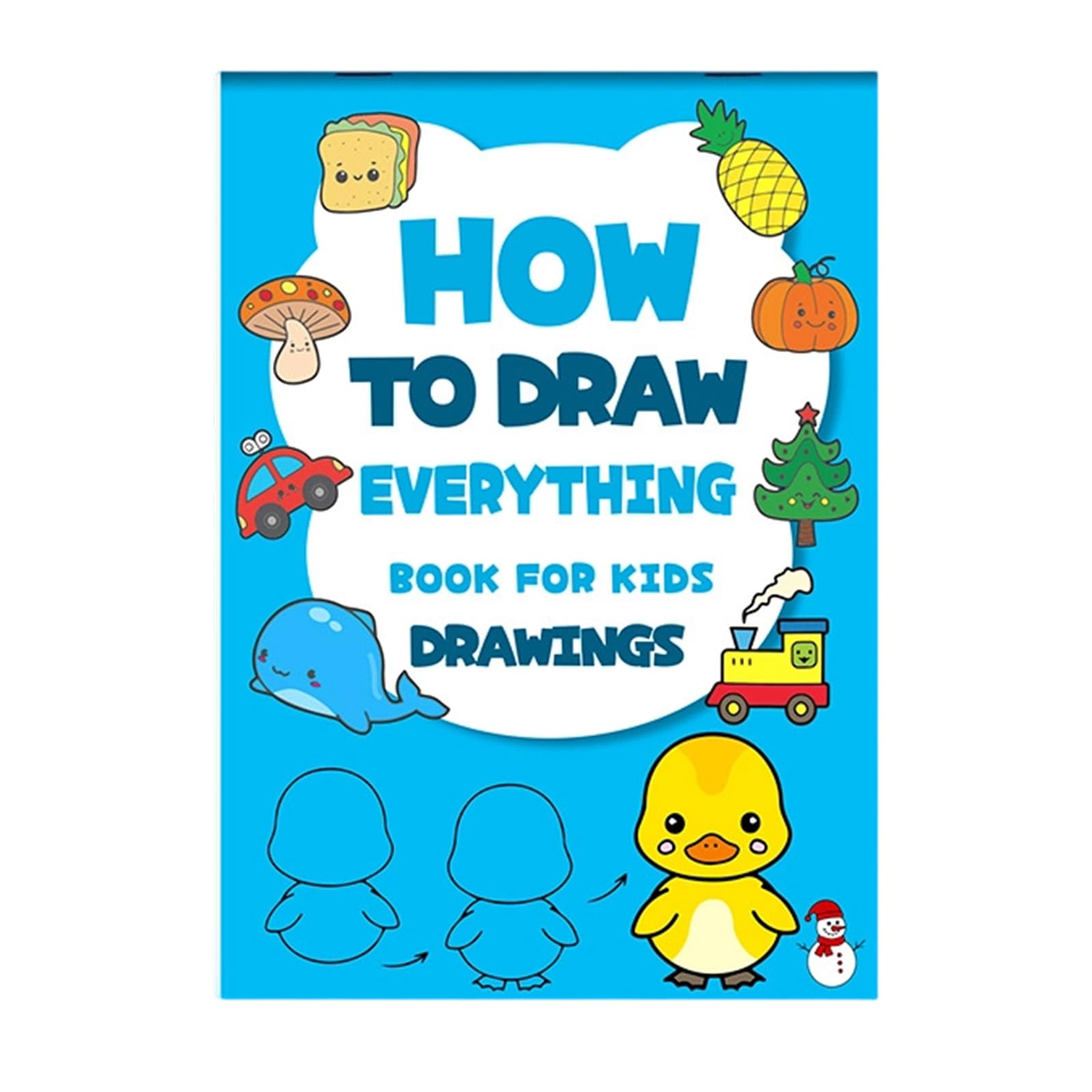 Portable Childrens Step by Step Sketching Book with 32 Pages Educational Art Drawing Workbook for Toddler Coloring Kids Art