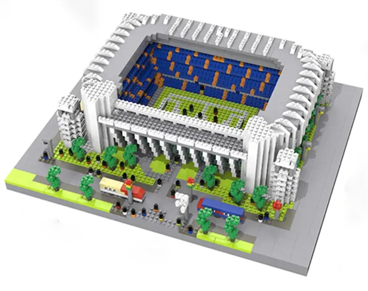 JEMPET Modelo de Estadio de Fútbol de Rompecabezas 3D para Armar con Nano Bloques - Más de 4000 Piezas (Bernabéu)