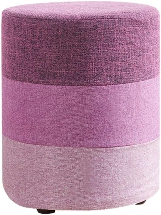 Stool─ Wooden Shoes Storage Organizer， Makeup Chair Vanity Stool Bedroom Stool, Hardwood(Black)