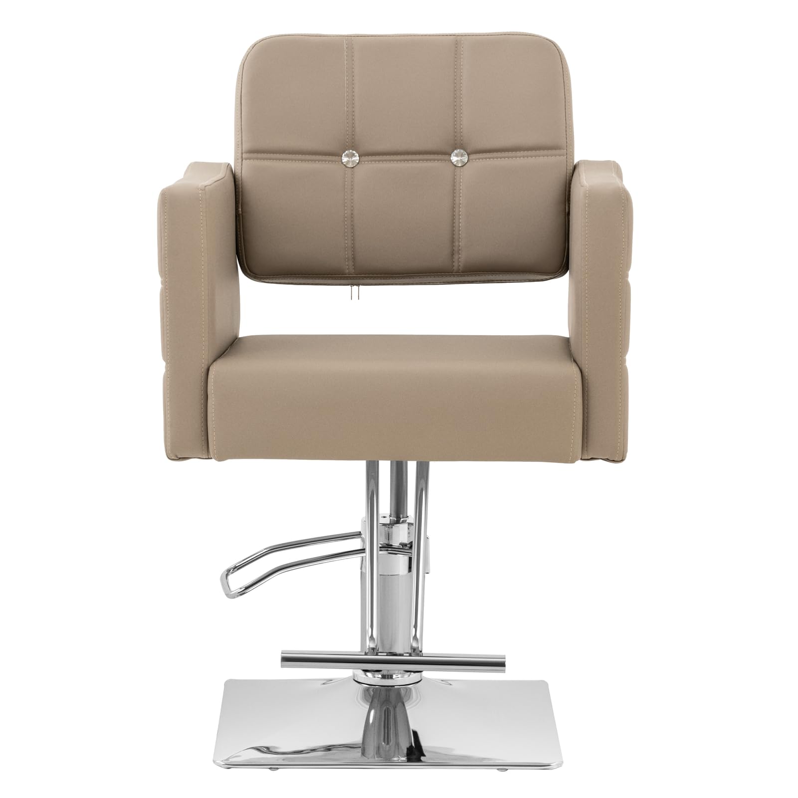 Physa Sillón de Peluquería Cottam con Reposapiés Altura del Asiento 49-63 cm para hasta 150 kg Gris Claro Sillón de barbería Silla de peluquería Silla de barbería