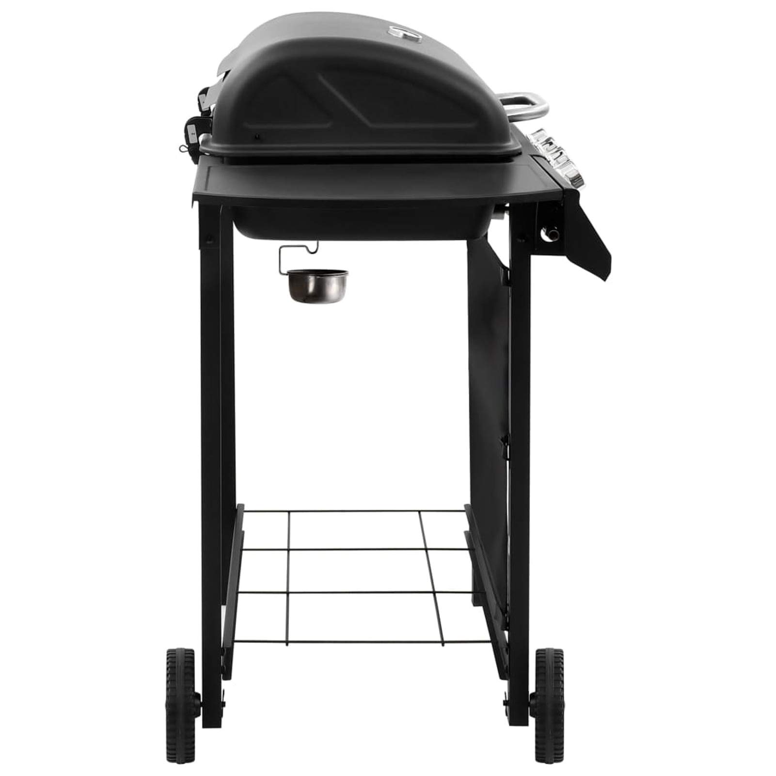 Homgoday Barbecue Grill a Gas con 4 Bruciatori Nero, Barbecue Grill da Esterno, BBQ a Carbone Smoker Affumicatore per Carne, Pesce, Formaggio Cucina all'aperto