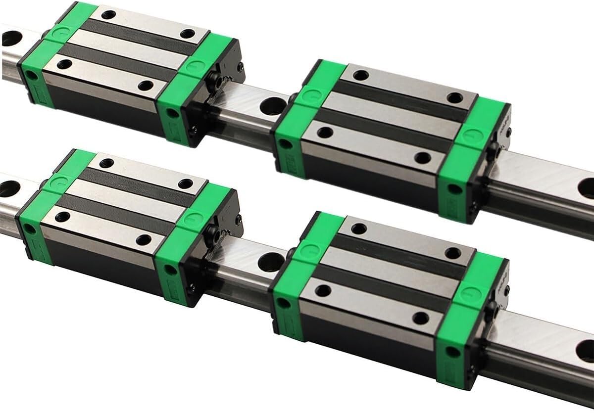 2 Pc Hgr30 Prowadnica Liniowa 100-1500mm, 4 Sztuk Wózek Blokowy Przesuwny Hgh30ca / Hgw30cc Suwak Liniowy Do Grawerowania Części Cnc Router, 1500mm, HGH30CA