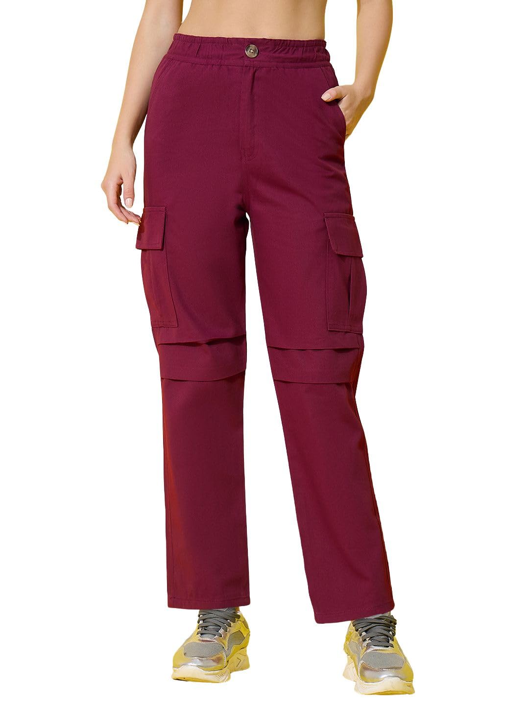 Elasticated Twill Women’s Cargo Trouser Pants with Multiple Pockets-picture-22