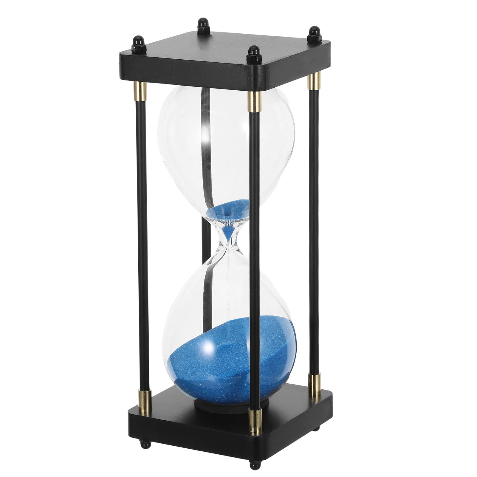 Reloj de Arena de Cristal Azul de 60 Minutos para Oficina y Juegos