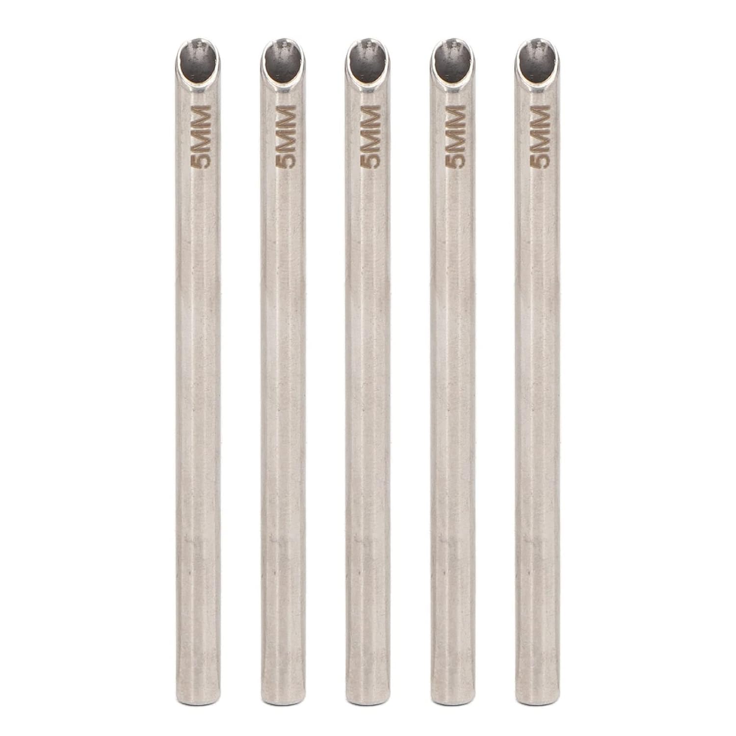 5pcs Piercing Receiver Tube, Stainless Steel Piercing