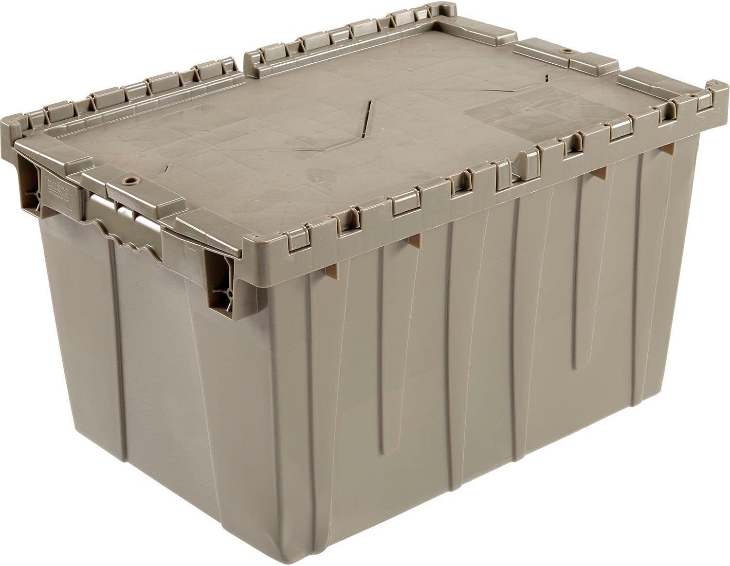 Monoflo Global Industrial Distribution Container With Hinged Lid 23-3/4x19-1/4x12-1/2 Gray