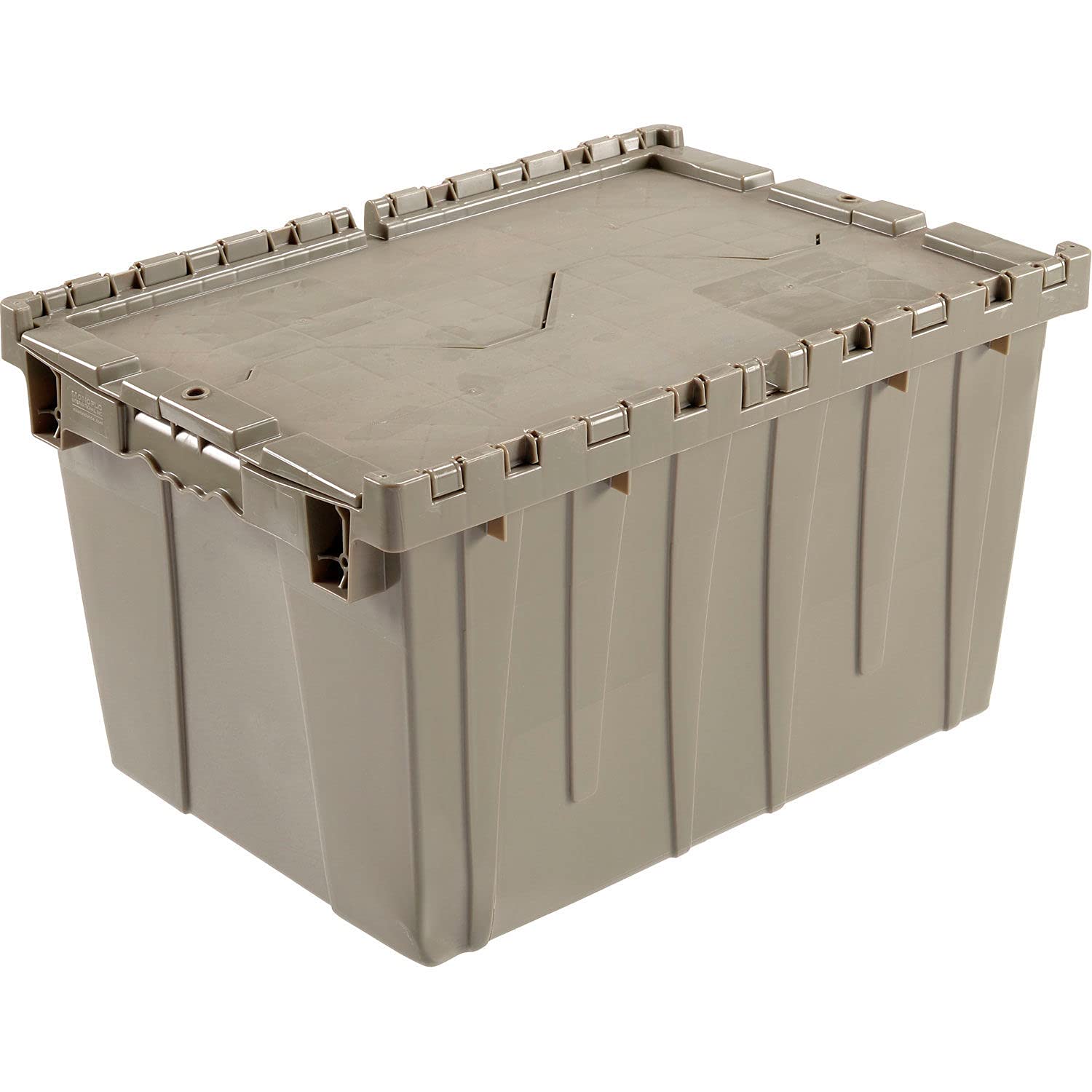 Monoflo Global Industrial Distribution Container With Hinged Lid 23-3/4x19-1/4x12-1/2 Gray