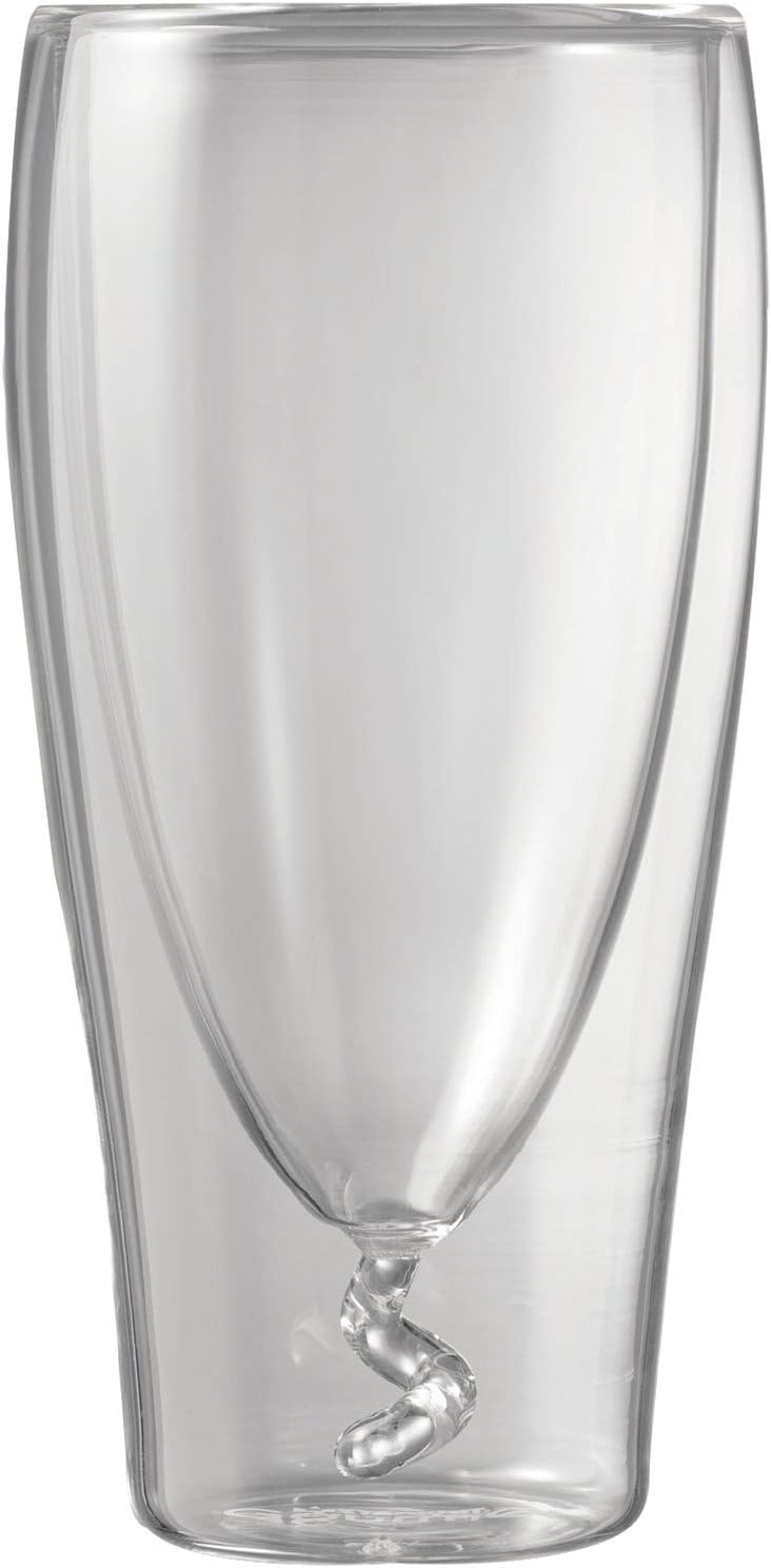 Starfrit Gourmet 13-Ounce Double Wall Highball Soda Glass with Swirl