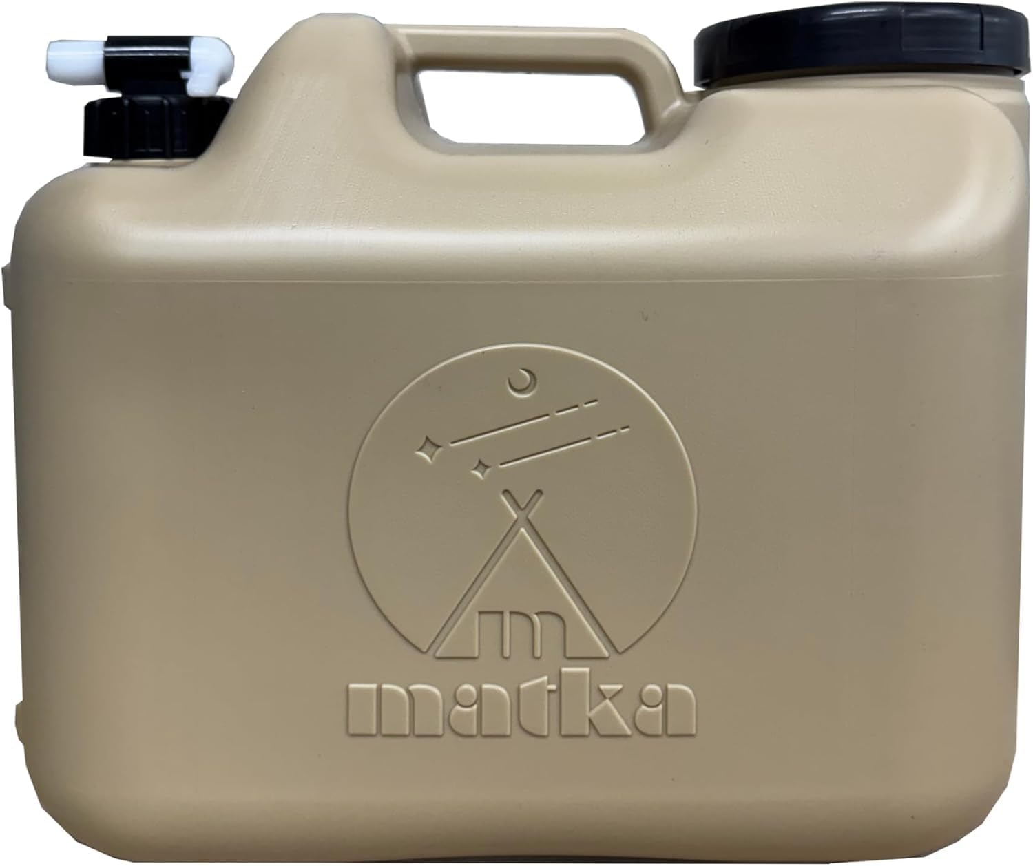 Matka Water Tank, 3.2 gal (12 L), Beige, with Disassemble Tap with Air Release, Made in Japan