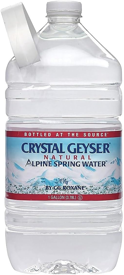 CRYSTAL GEYSER SINCE 1977, Natural Alpine Spring Water 128 Fluid Ounce 768 Fl Oz, (Pack of 6) (12514-2)