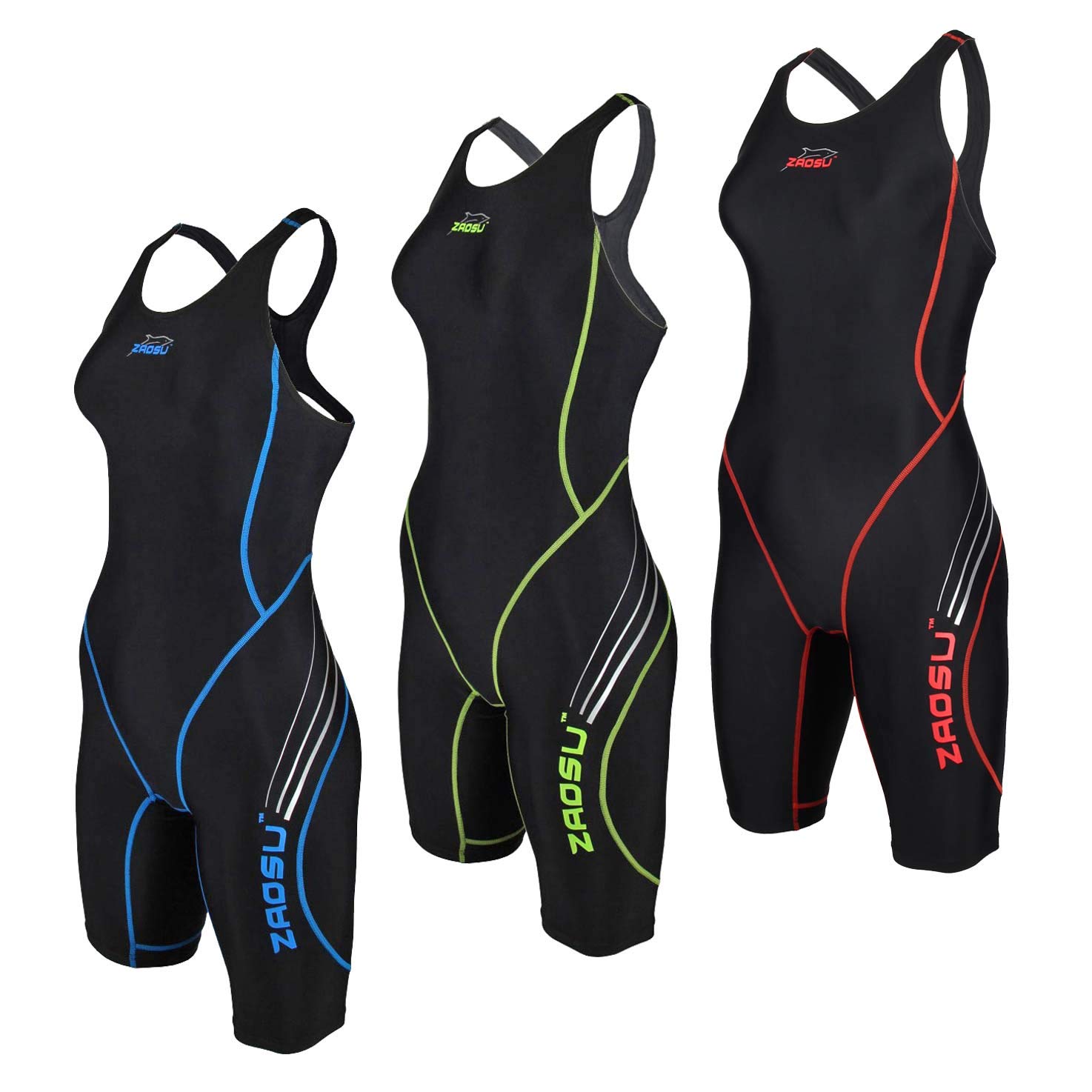 ZAOSU Wettkampf-Schwimmanzug Z-Black Badeanzug für Mädchen und Damen